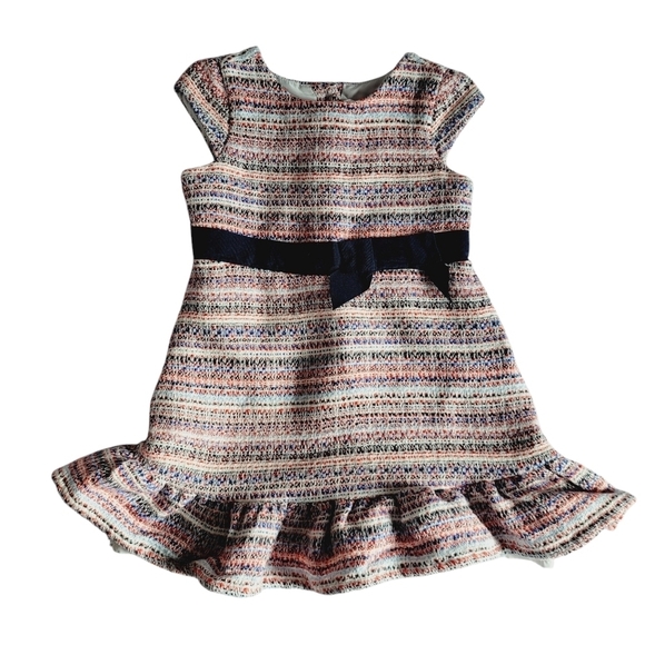 Janie and Jack Red, White and Blue Tweed Dress - Picture 1 of 9
